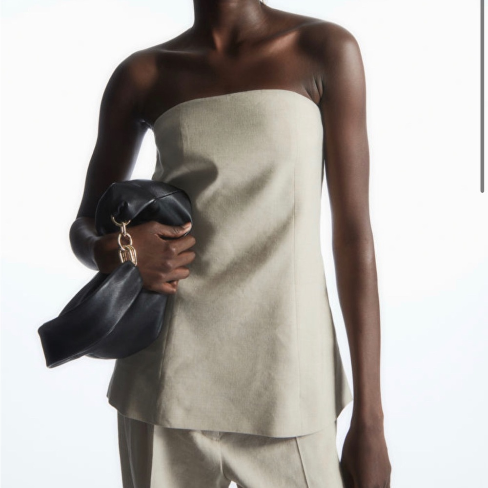 Linen COS Strapless Bustier